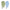 Copper Ion Exfoliating Gloves, 2 Pair in Green & Blue, shown flat 